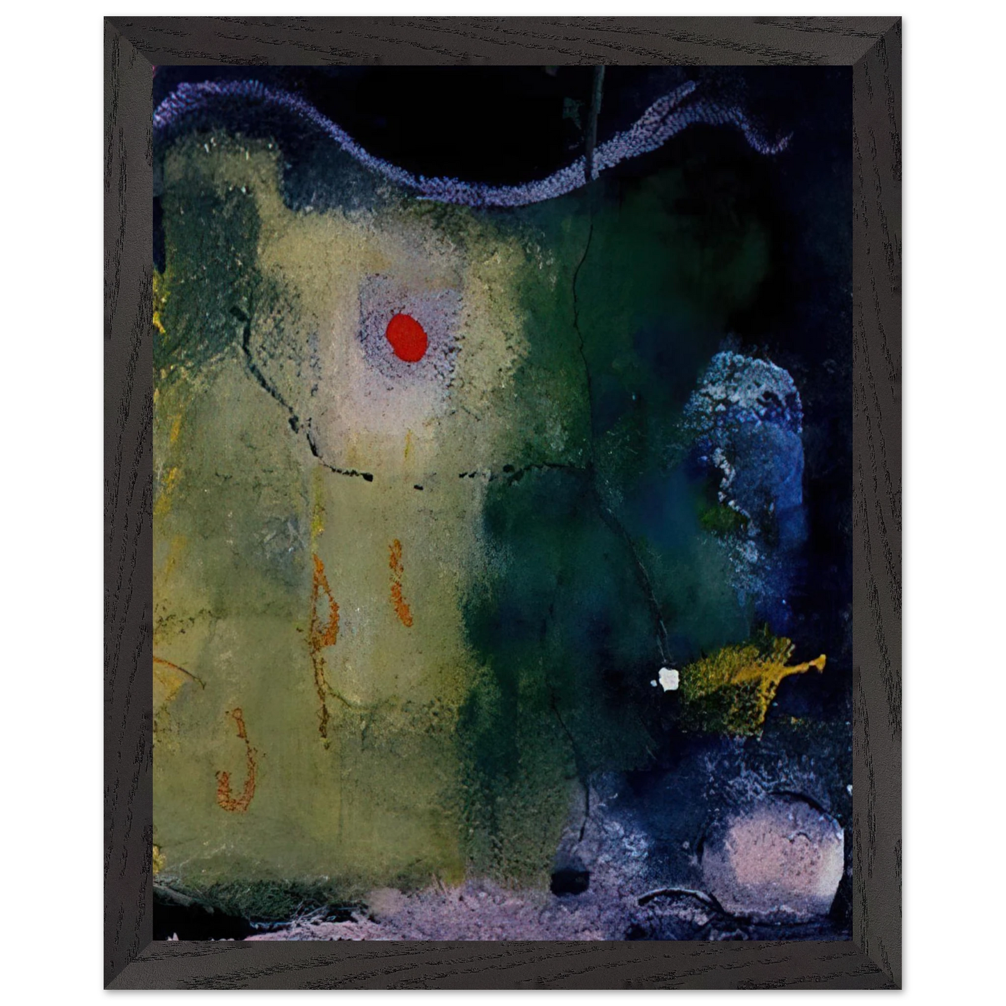 Helen Frankenthaler - The Other Side of the Moon - 1995 Wall art - 40x50 cm / 16x20 inches - Premium Wooden Framed Poster With Fine Art Paper-canvas - Black frame