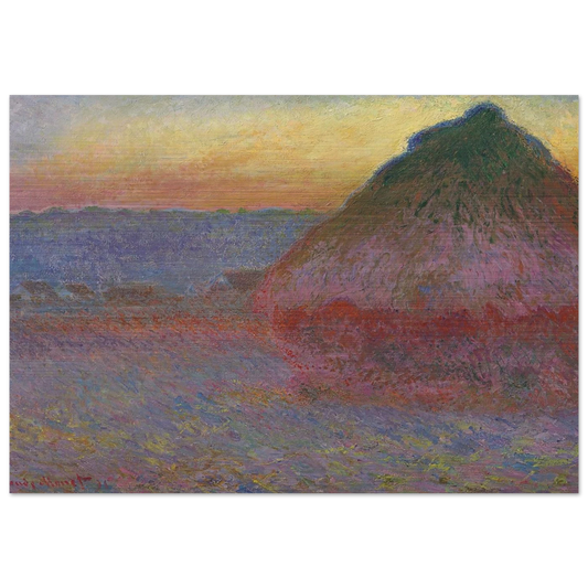 Grainstack in the Sunlight - claude monet Brushed Aluminum Print - 70x100 cm / 28x40 inches | claude monet Aluminum Print | claude monet Prints