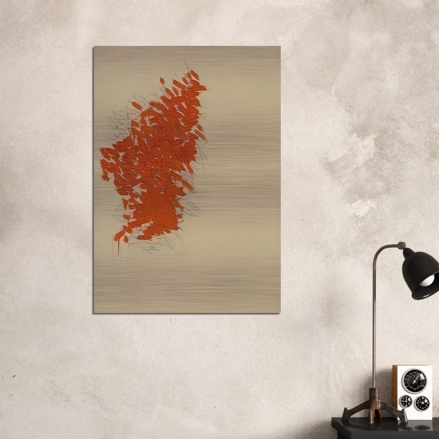 Orange - 1973 - Robert Goodnough Brushed Aluminum Print - 70x100 cm / 28x40 inches | Robert Goodnough Aluminum Print | Robert Goodnough Prints
