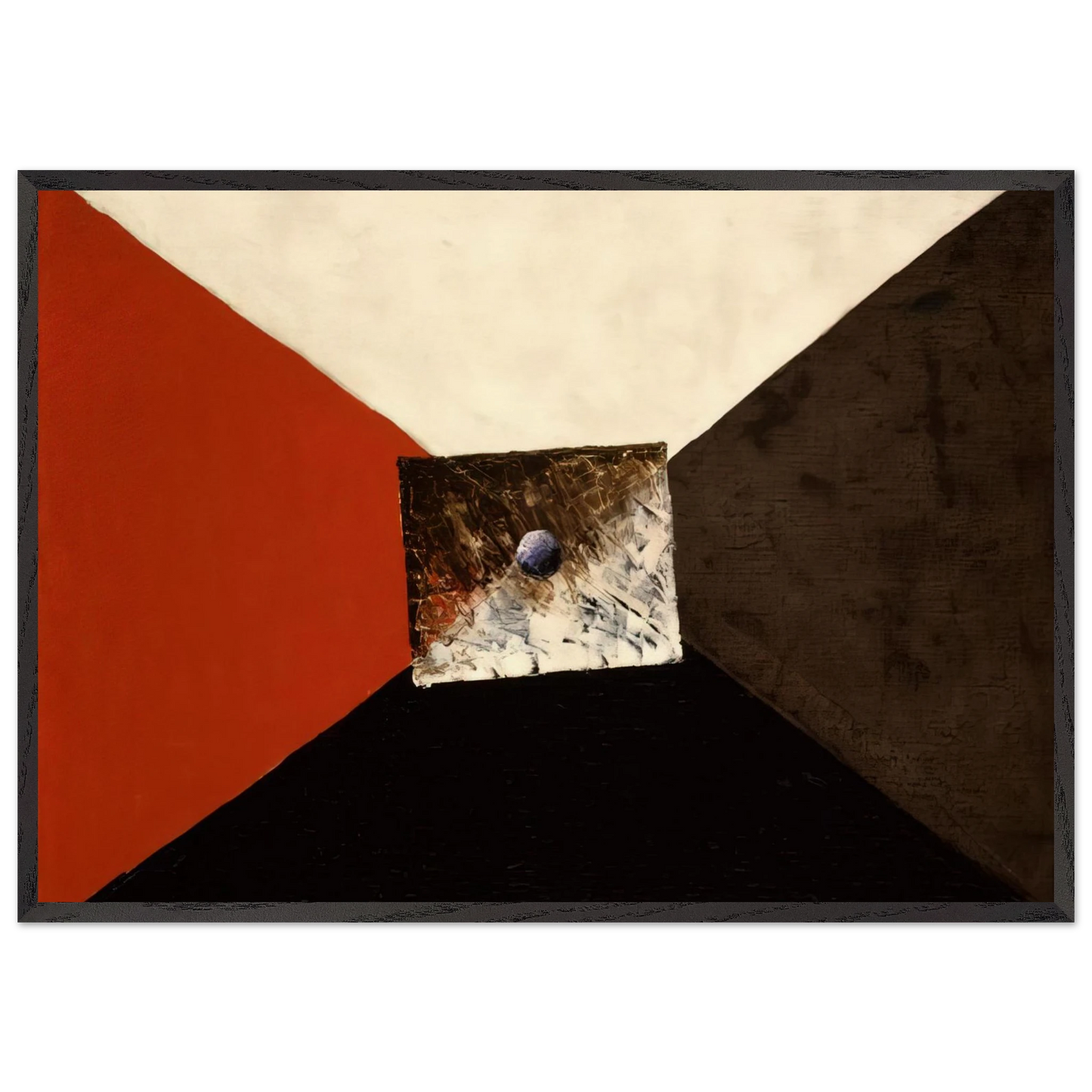 COMPOSITION MARCHAND DE COULEURS - Man Ray 70x100 cm / 28x40 inches Framed Art Print – Black Wooden Frame