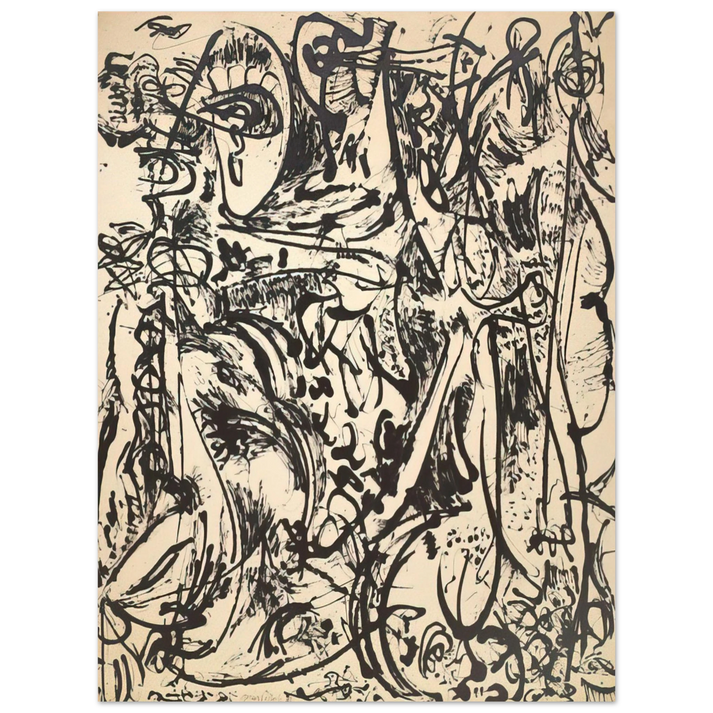 Jackson Pollock - ECHO 1951  75x100 cm / 30x40inches Fine Art Poster