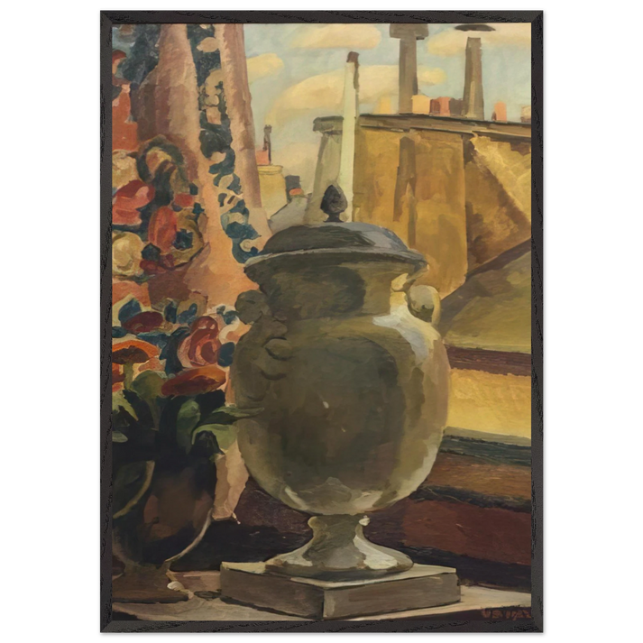 STILL LIFE AT A WINDOW 1922 - Vanessa Bell 70x100 cm / 28x40 inches Framed Art Print – Black Wooden Frame