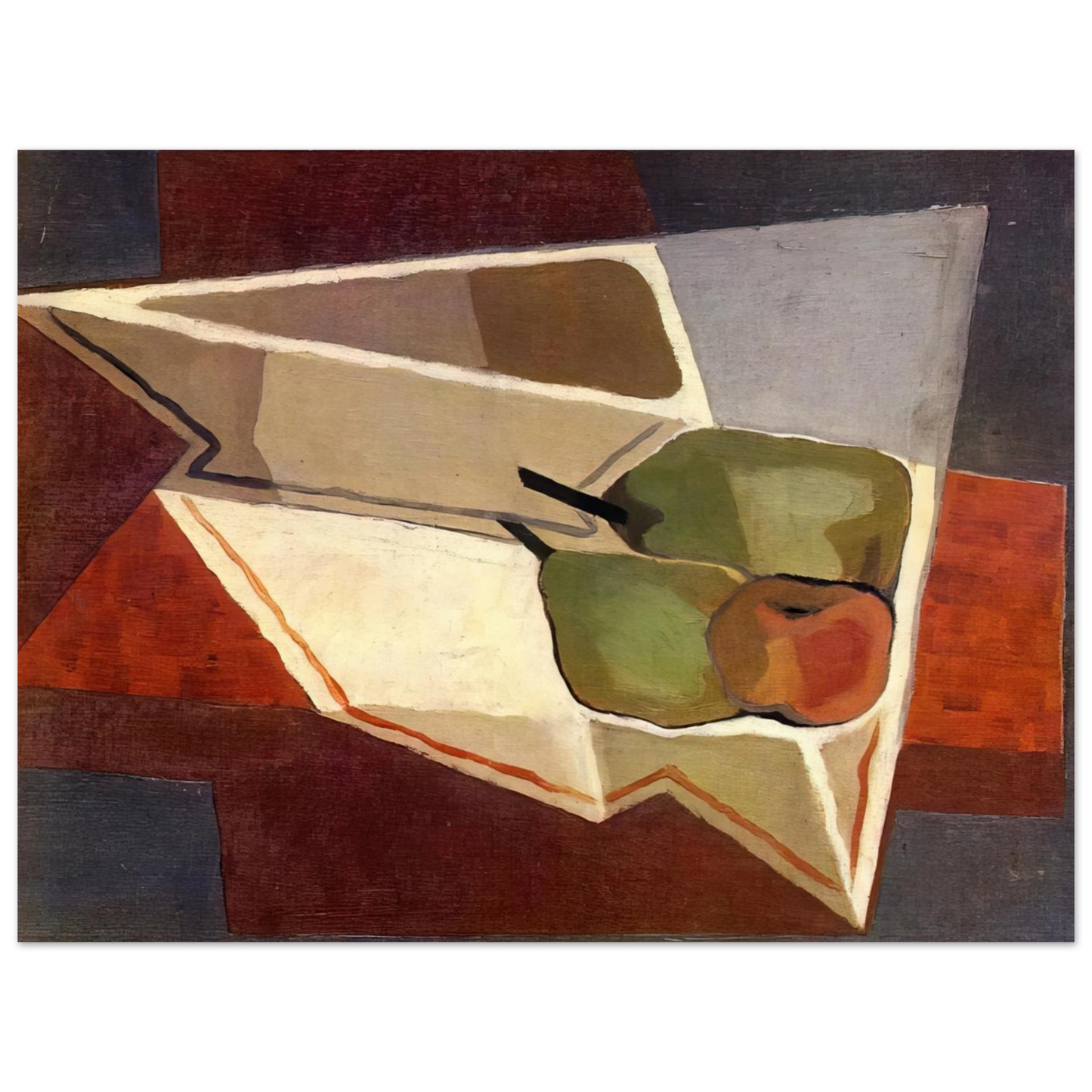 Juan Gris - FRUIT WITH BOWL 1926  75x100 cm / 30x40inches Fine Art Poster