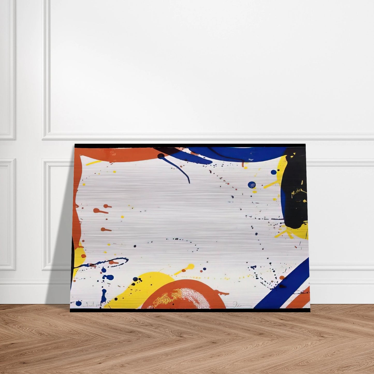 Abstract Composition  SF 61  - Sam Francis Brushed Aluminum Print - 70x100 cm / 28x40 inches | Sam Francis Aluminum Print | Sam Francis Prints