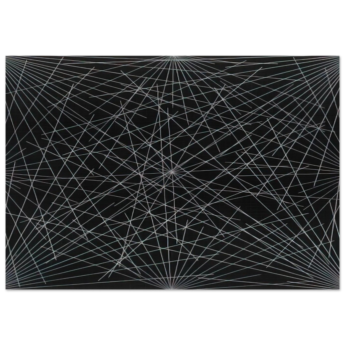 Lines From Corners, Sides  the Centre, to Points on a Grid - Sol LeWitt Brushed Aluminum Print - 70x100 cm / 28x40 inches | Sol LeWitt Aluminum Print | Sol LeWitt Prints