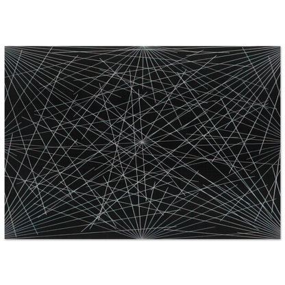 Lines From Corners, Sides  the Centre, to Points on a Grid - Sol LeWitt Brushed Aluminum Print - 70x100 cm / 28x40 inches | Sol LeWitt Aluminum Print | Sol LeWitt Prints