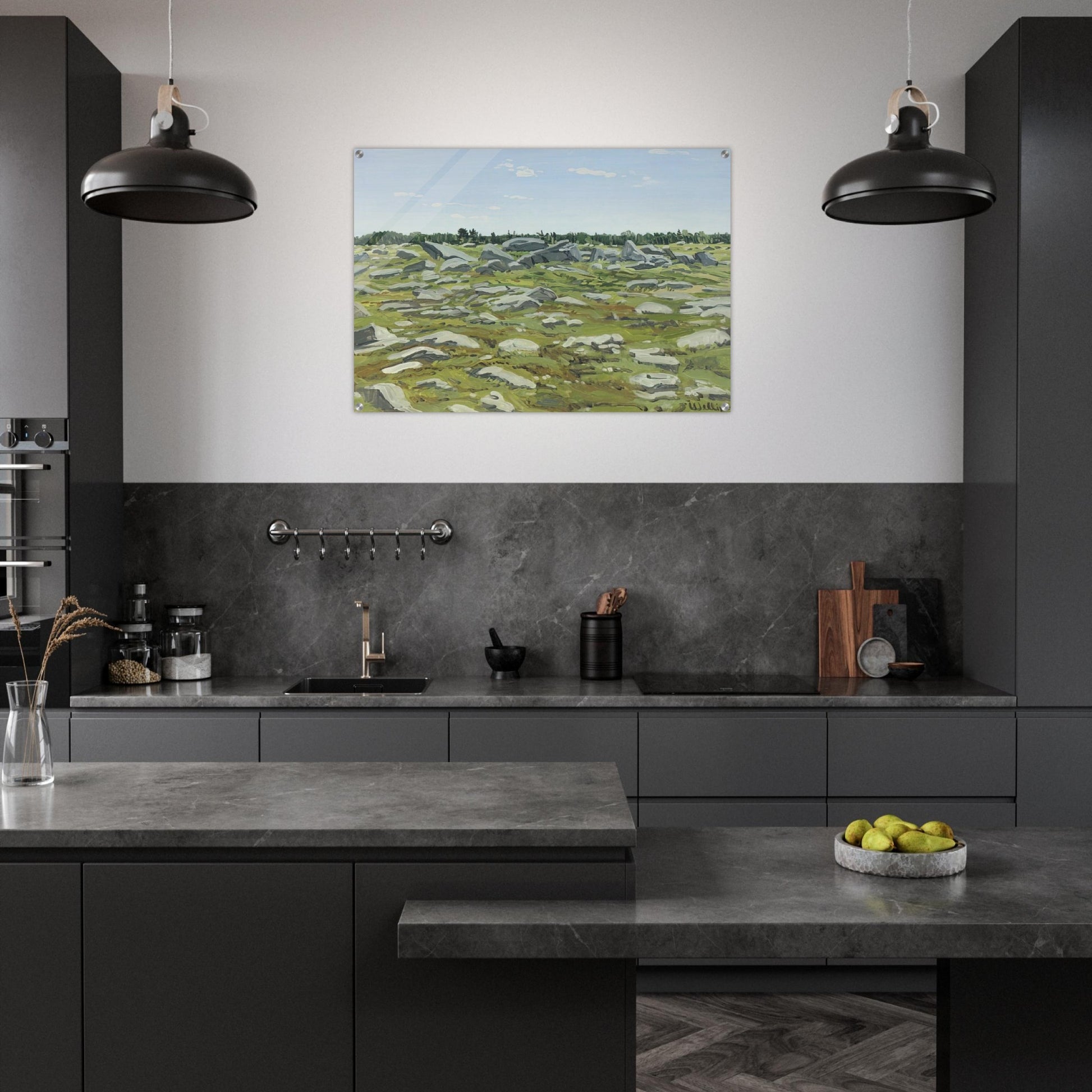 Study for Midday Barren - 1972 - Neil Welliver Acrylic Print - 70x100 cm / 28x40″ inches