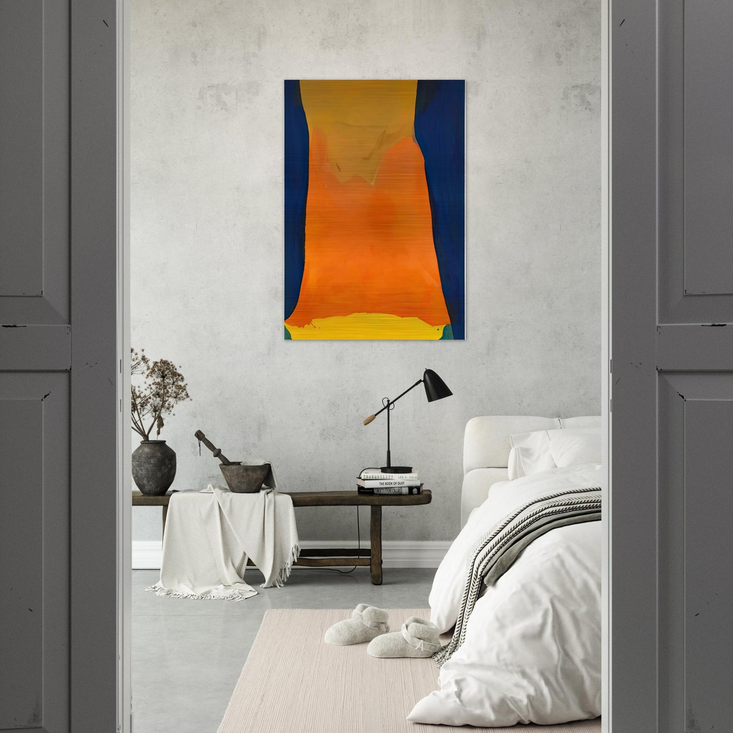 Orange Mood, 1963-64- - Helen Frankenthaler Brushed Aluminum Print - 70x100 cm / 28x40 inches | Helen Frankenthaler Aluminum Print | Helen Frankenthaler Prints