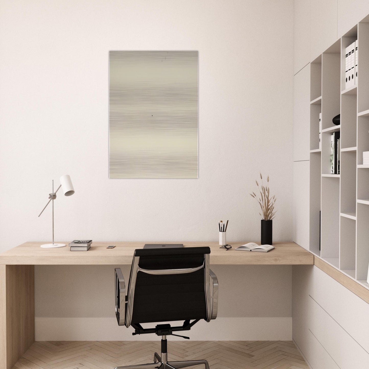 First Conversion - Robert Ryman Brushed Aluminum Print - 70x100 cm / 28x40 inches | Robert Ryman Aluminum Print | Robert Ryman Prints