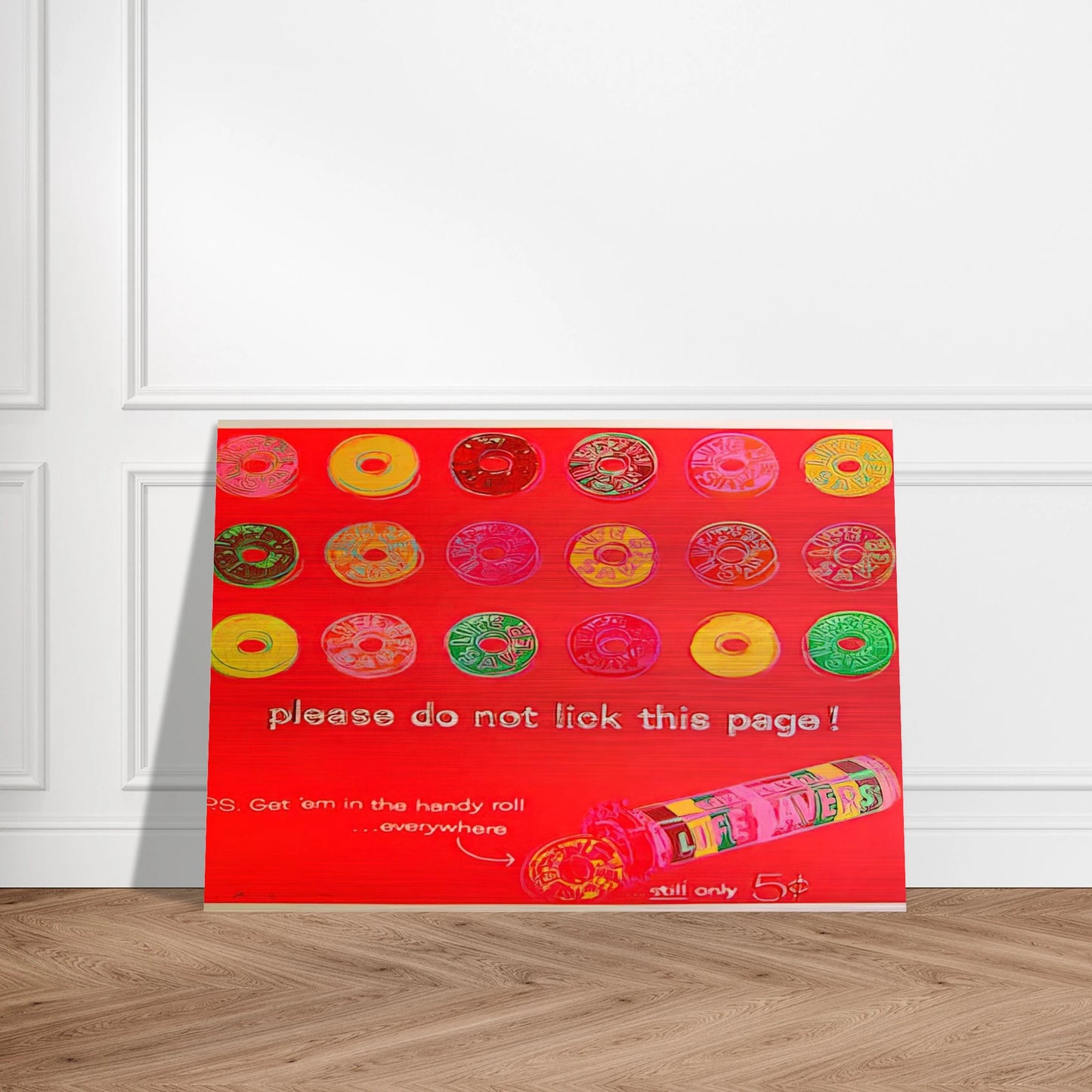 Life Savers - Andy Warhol Brushed Aluminum Print - 70x100 cm / 28x40 inches | Andy Warhol Aluminum Print | Andy Warhol Prints