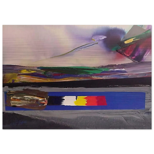 Phenomena Prism Yield - 1986 - Paul Jenkins Brushed Aluminum Print - 70x100 cm / 28x40 inches | Paul Jenkins Aluminum Print | Paul Jenkins Prints