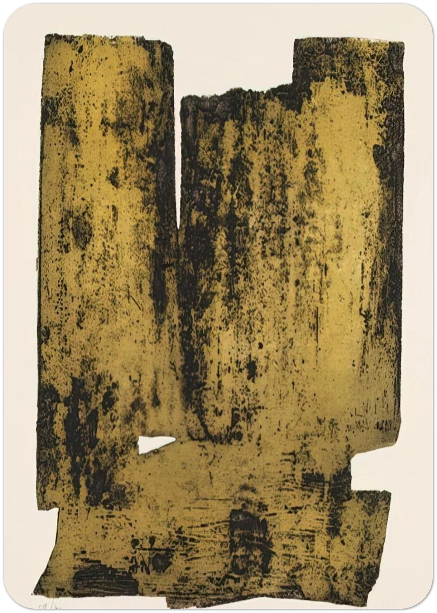 Eau forte XII - 1957 By Pierre Soulages Pack of 10 Post Cards | Pierre Soulages Post Cards | A6 (10.5 x 14.8 cm) - 4.1 x 5.8 inches