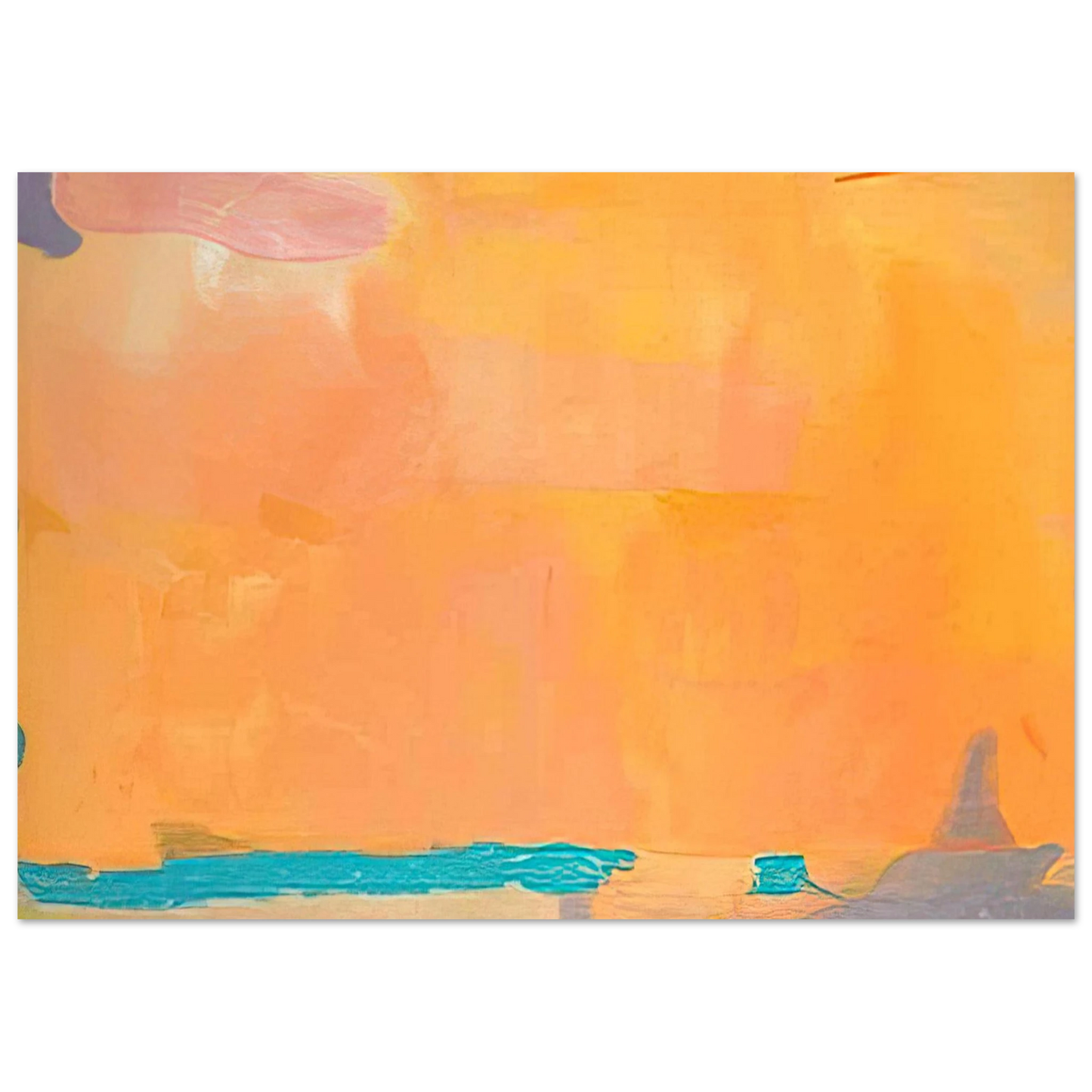 Helen Frankenthaler - Royal Fireworks - 1975 Wall art - 20x25 cm / 8x10 inches - Premium Wooden Framed Poster With Fine Art Paper-canvas - Black frame