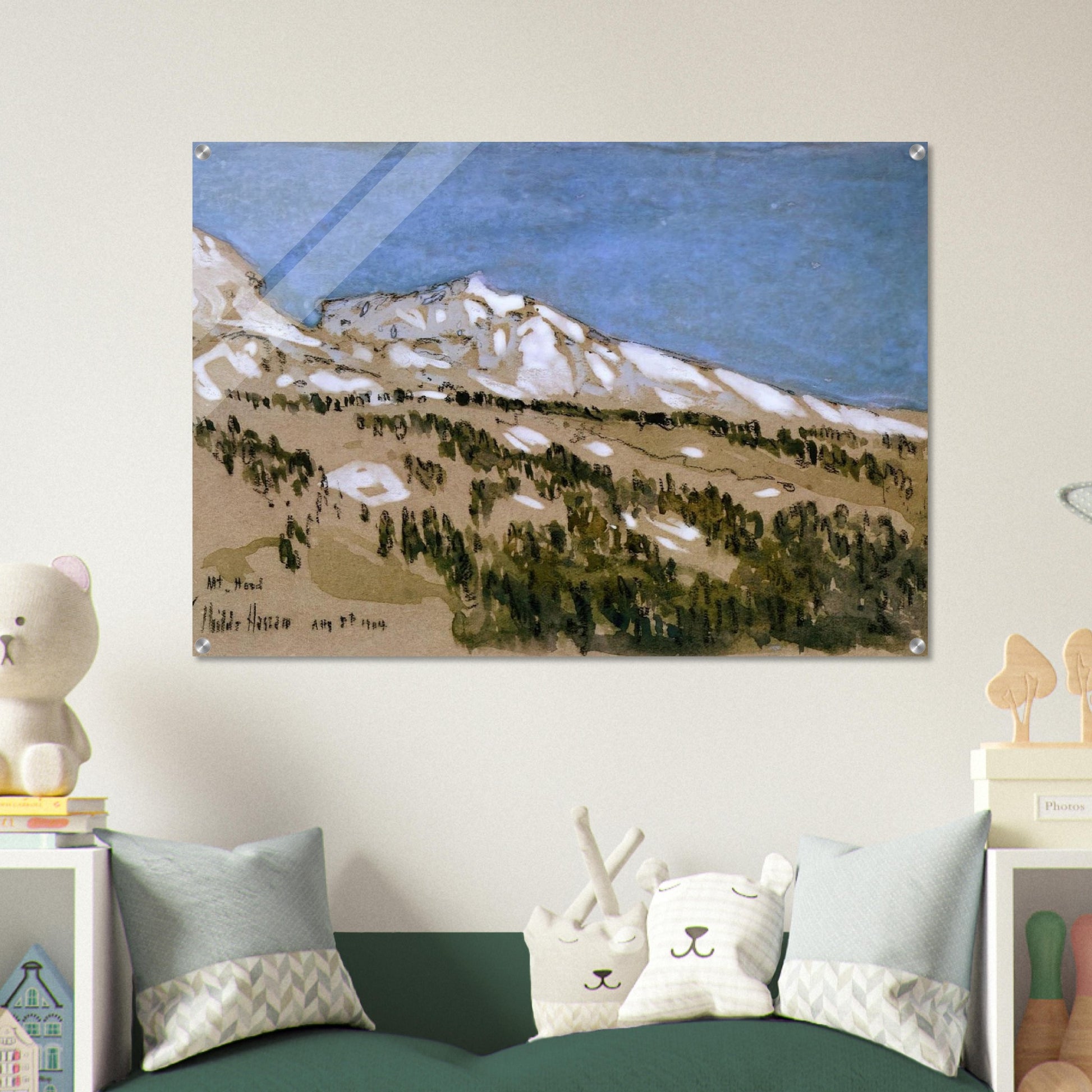 Mt. Hood Oregon - Childe Hassam Acrylic Print - 70x100 cm / 28x40″ inches | Childe Hassam Wall Art | Childe Hassam Prints