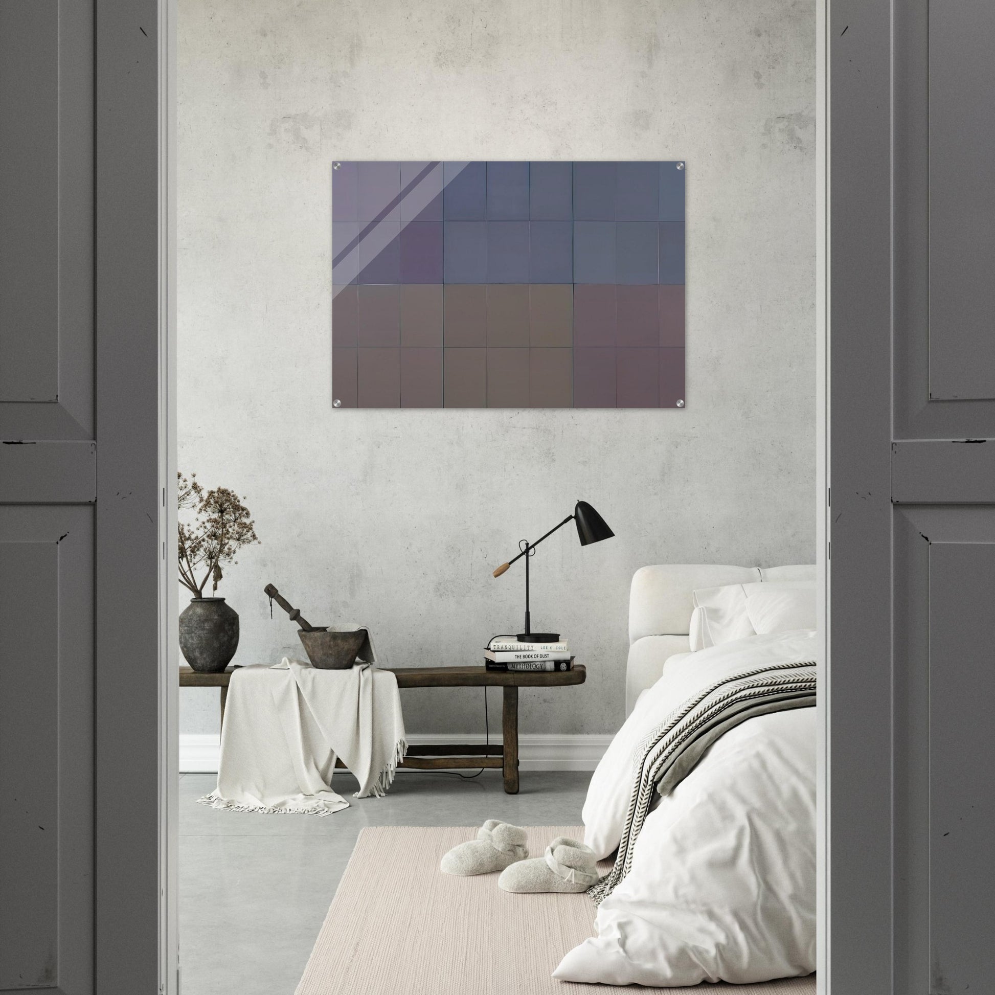 Microchromie, gris puissance [6] - Fernand Leduc Acrylic Print - 70x100 cm / 28x40″ inches