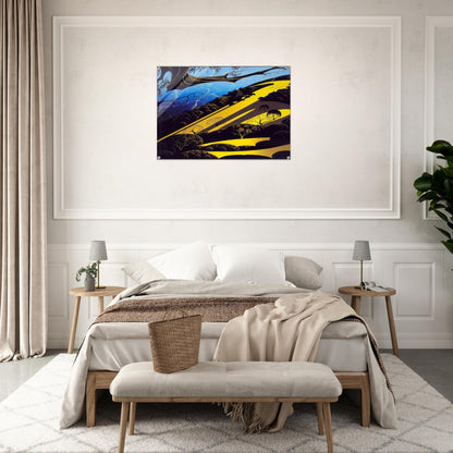 Gaviota Pass - Eyvind Earle Acrylic Print - 70x100 cm / 28x40″ inches