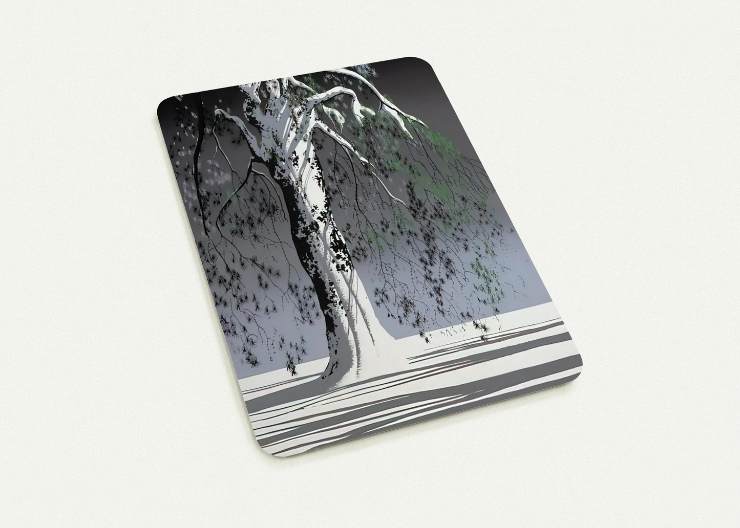 Fir Tree In Snow By Eyvind Earle Pack of 10 Post Cards | Eyvind Earle Post Cards | A6 (10.5 x 14.8 cm) - 4.1 x 5.8 inches
