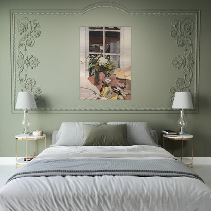 STILL LIFE WITH STAPLER 1970 - Fairfield Porter Brushed Aluminum Print - 70x100 cm / 28x40 inches | Fairfield Porter Aluminum Print | Fairfield Porter Prints