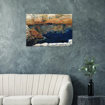 Looking into Beryl Pool - Childe Hassam Brushed Aluminum Print - 70x100 cm / 28x40 inches | Childe Hassam Aluminum Print | Childe Hassam Prints