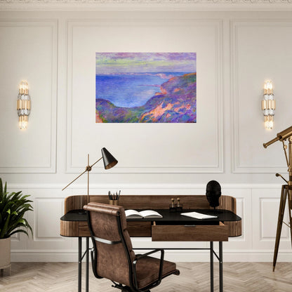 Cliff near Dieppe 2 - claude monet Brushed Aluminum Print - 70x100 cm / 28x40 inches | claude monet Aluminum Print | claude monet Prints