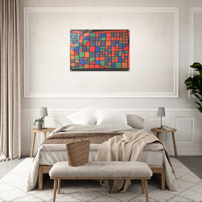 GLASS FACADE 1940 - Paul Klee Acrylic Print - 70x100 cm / 28x40″ inches | Paul Klee Wall Art | Paul Klee Prints