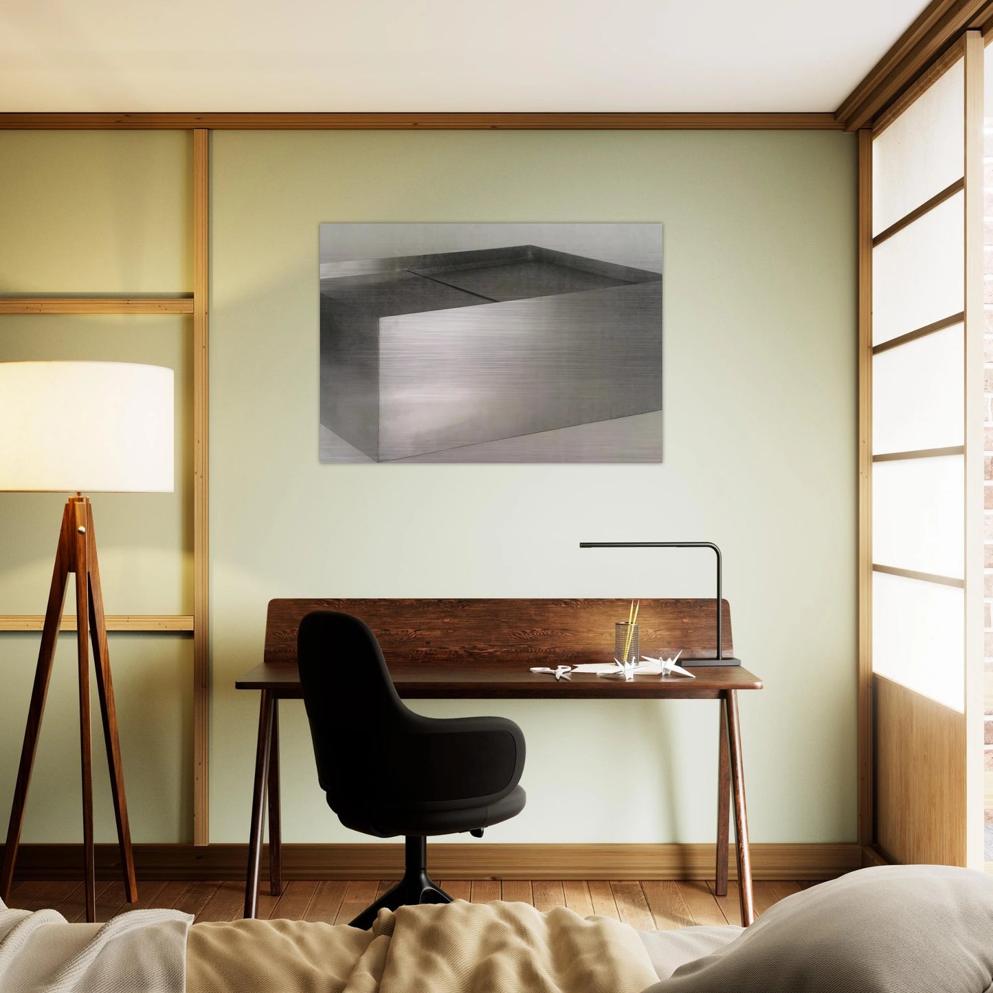 Untitled Double Coffee Table - 1971 - Donald Judd Brushed Aluminum Print - 70x100 cm / 28x40 inches | Donald Judd Aluminum Print | Donald Judd Prints
