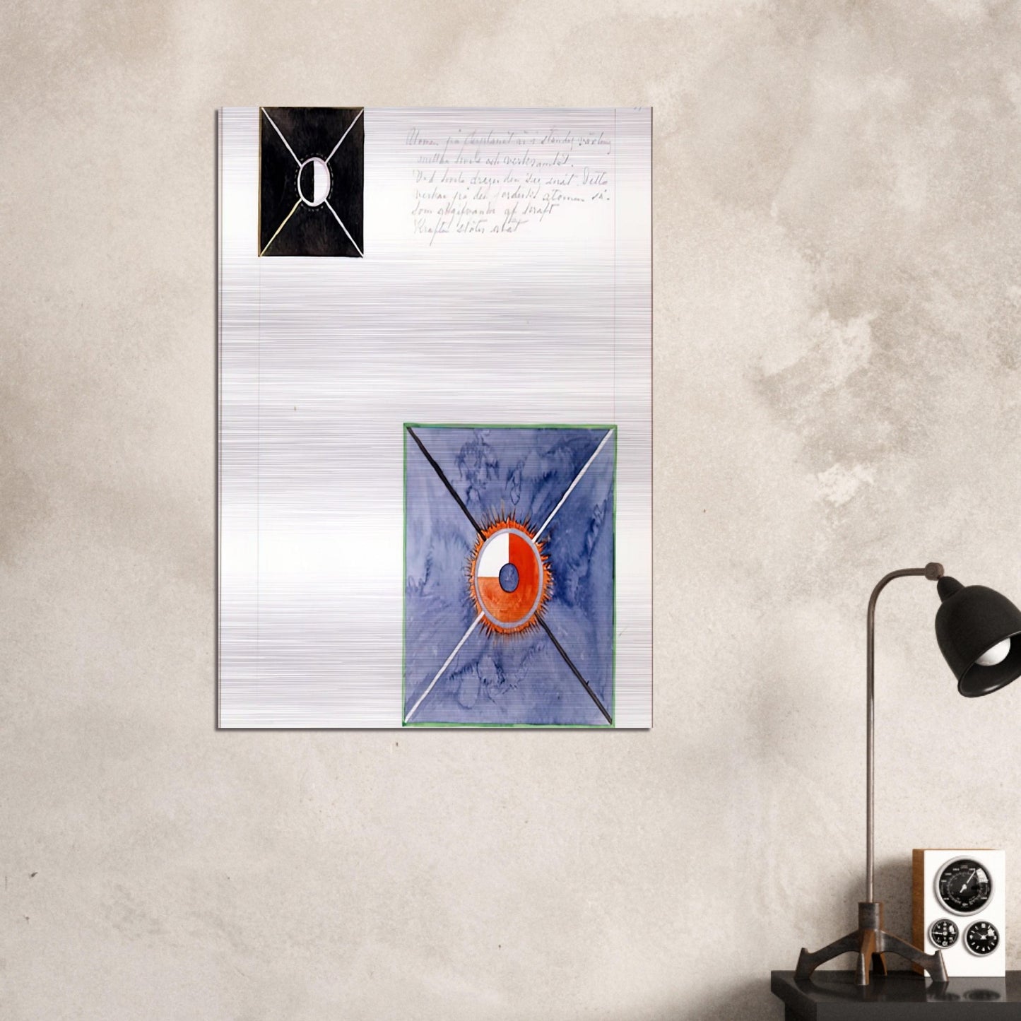 ATOM SERIES NO 8 ATOM ON THE ETHER PLANE IS IN CONSTANT CHANGE BETWEEN REST AND ACTIVITY AT THE 1917 - Hilma af Klint Brushed Aluminum Print - 70x100 cm / 28x40 inches | Hilma af Klint Aluminum Print | Hilma af Klint Prints