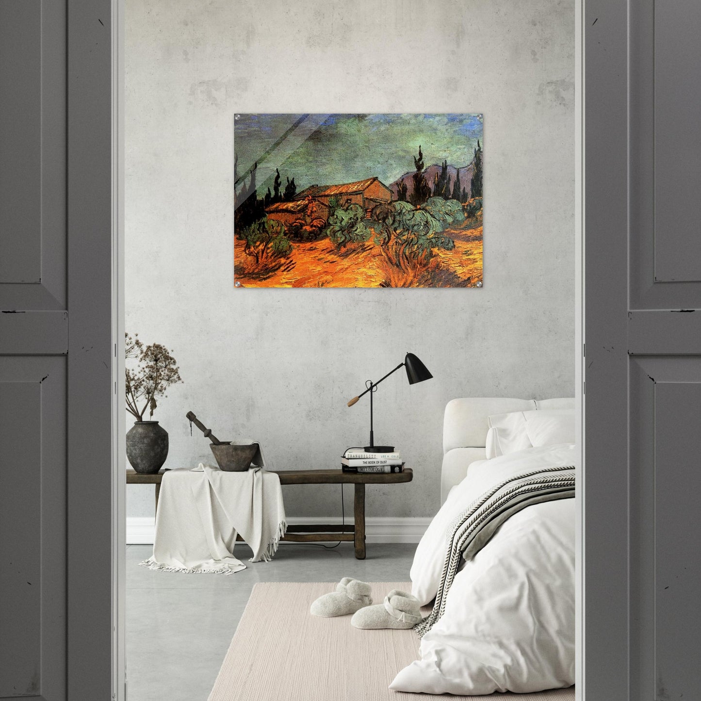 Wooden Sheds - Vincent van Gogh Acrylic Print - 70x100 cm / 28x40″ inches | Vincent van Gogh Wall Art | Vincent van Gogh Prints