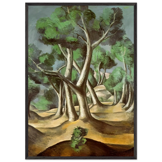 THE GROVE 1912 - Andre Derain 70x100 cm / 28x40 inches Framed Art Print – Black Wooden Frame