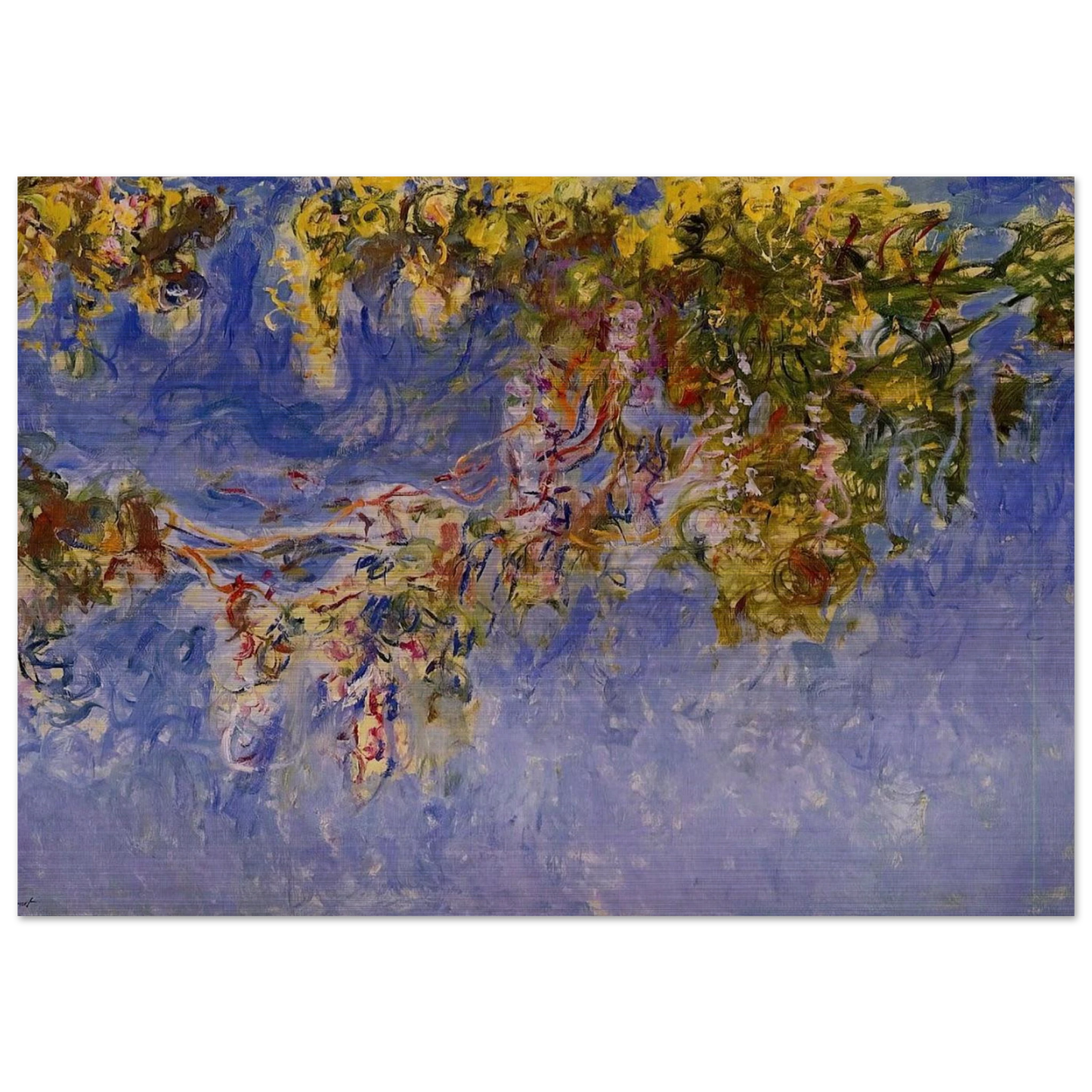 Wisteria - claude monet Brushed Aluminum Print - 70x100 cm / 28x40 inches | claude monet Aluminum Print | claude monet Prints