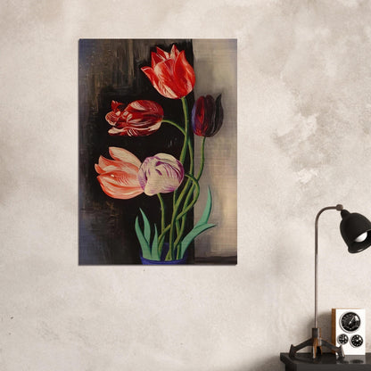 TULIPS - Moise Kisling Brushed Aluminum Print - 70x100 cm / 28x40 inches | Moise Kisling Aluminum Print | Moise Kisling Prints