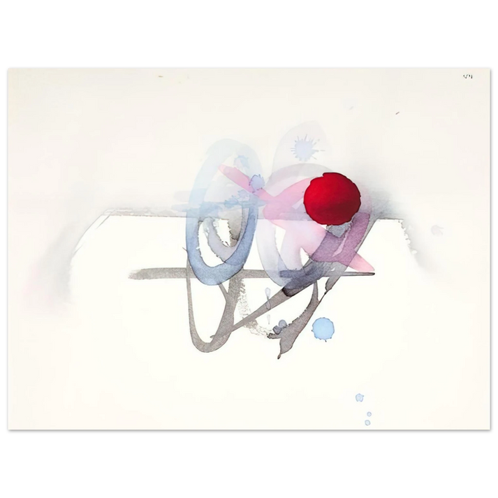 Luis Feito - UNTITLED RED BLACK PINK AND BLUE  75x100 cm / 30x40inches Fine Art Poster