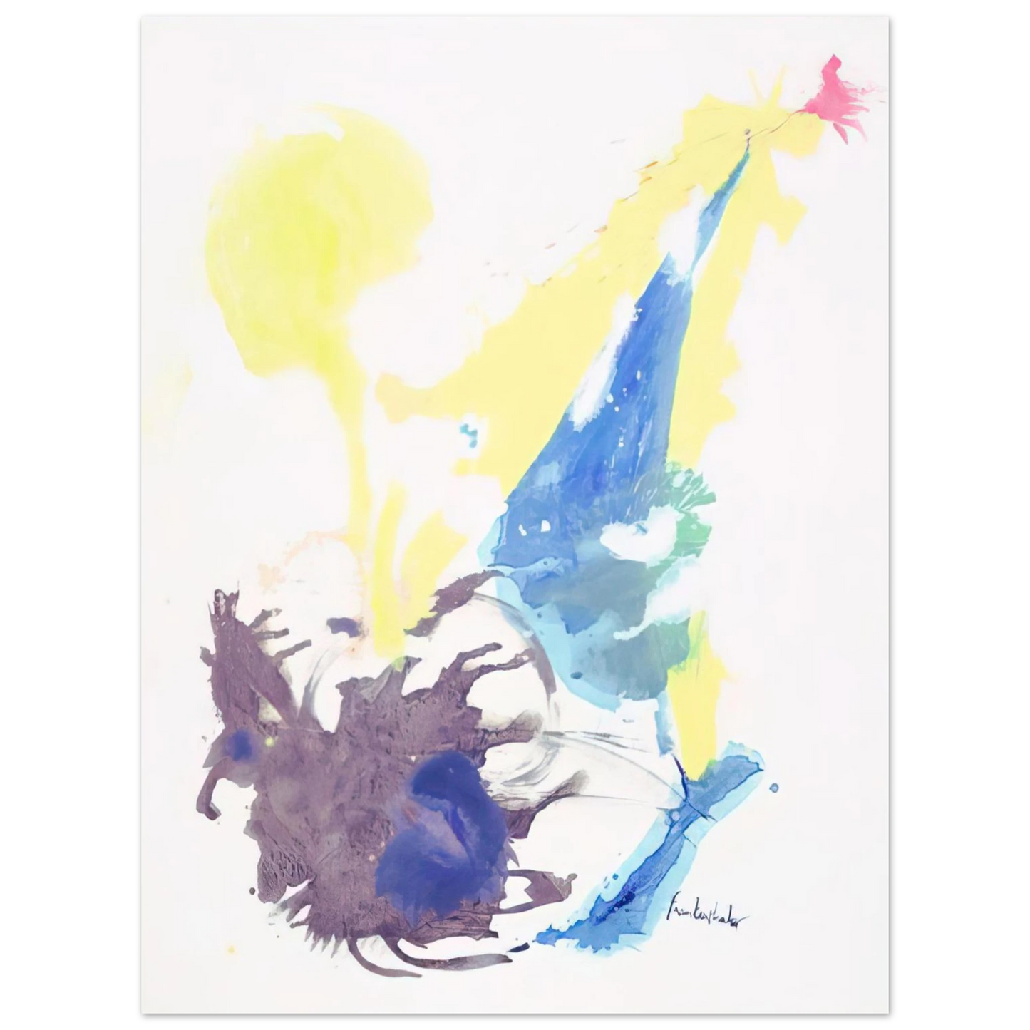 Helen Frankenthaler - Moving Day - 1961 Wall art - A1 (59.4 x 84.1  cm) - Premium Wooden Framed Poster With Fine Art Paper-canvas - Wood frame