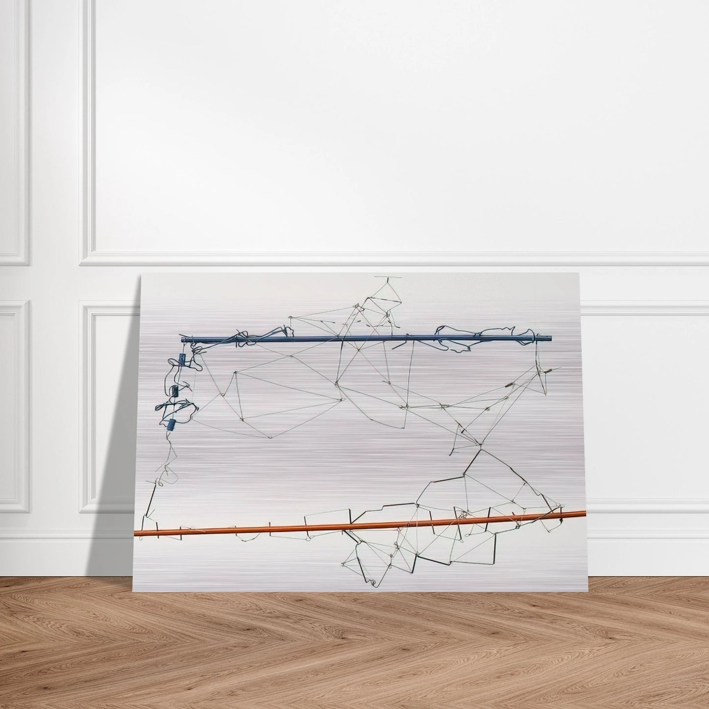 Drawing without Paper 8425 and 8426 - 1984 - Gego Brushed Aluminum Print - 70x100 cm / 28x40 inches | Gego Aluminum Print | Gego Prints
