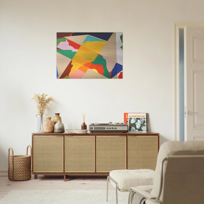 In Croce III - 1969 - Piero Dorazio Brushed Aluminum Print - 70x100 cm / 28x40 inches | Piero Dorazio Aluminum Print | Piero Dorazio Prints