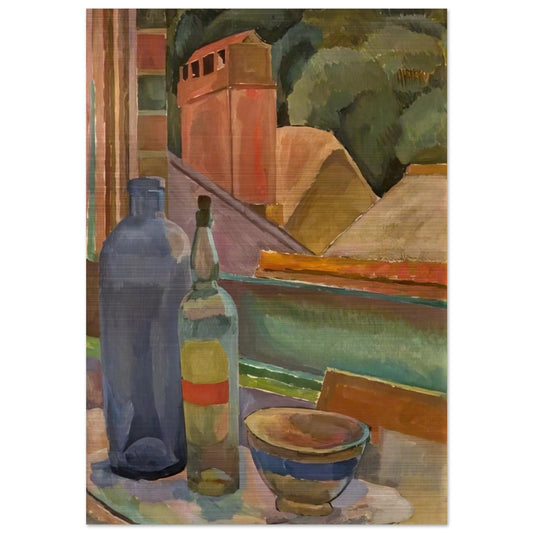 WINDOW STILL LIFE 1915 - Vanessa Bell Brushed Aluminum Print - 70x100 cm / 28x40 inches | Vanessa Bell Aluminum Print | Vanessa Bell Prints