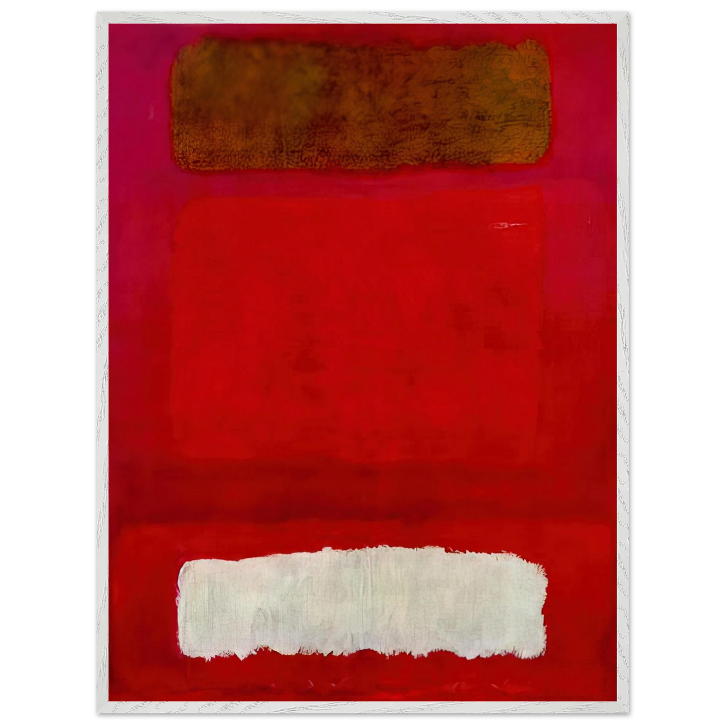 Mark Rothko - No. 16 Red, White, and Brown - 1957 Wall Art - 60x80 cm / 24x32 inches - Premium Wooden Framed Poster With Fine Art Paper-canvas - Black frame