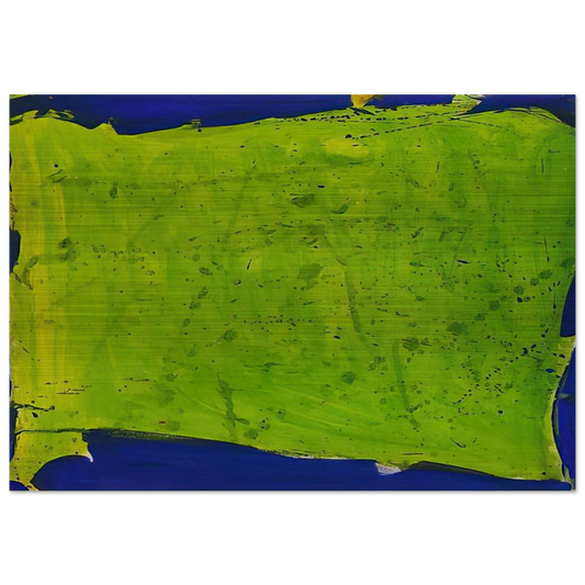 Untitled  Blue-Green  - Sam Francis Brushed Aluminum Print - 70x100 cm / 28x40 inches | Sam Francis Aluminum Print | Sam Francis Prints