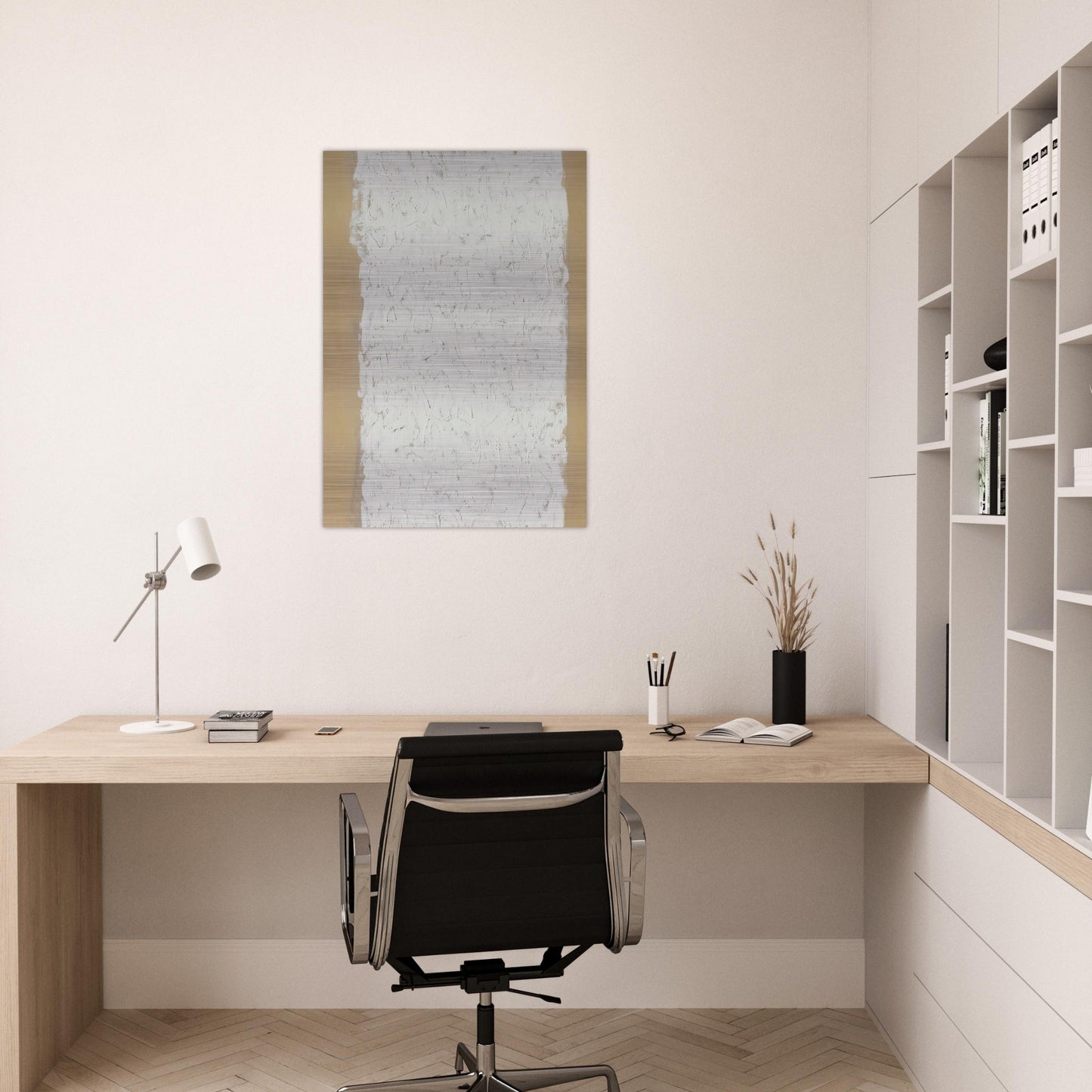 Enter - Minimalism - Robert Ryman Brushed Aluminum Print - 70x100 cm / 28x40 inches | Robert Ryman Aluminum Print | Robert Ryman Prints