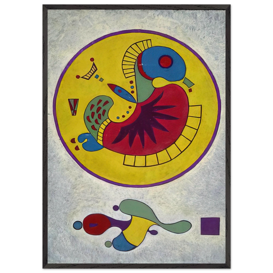 UNTITLED 1 N8 - Wassily Kandinsky 70x100 cm / 28x40 inches Framed Art Print – Black Wooden Frame
