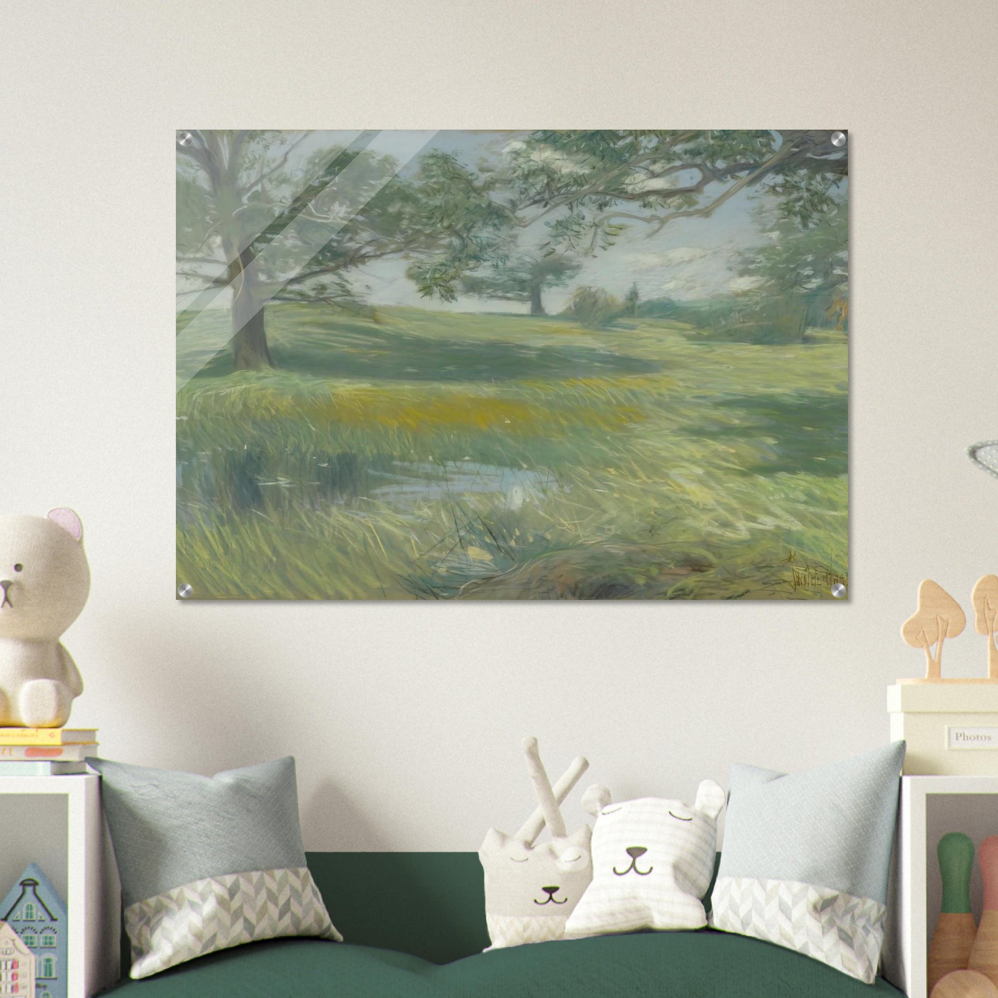 Meadows - Childe Hassam Acrylic Print - 70x100 cm / 28x40″ inches | Childe Hassam Wall Art | Childe Hassam Prints