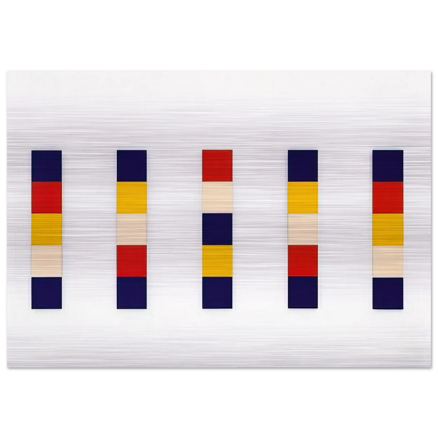 Red Yellow Blue White - Ellsworth Kelly Brushed Aluminum Print - 70x100 cm / 28x40 inches | Ellsworth Kelly Aluminum Print | Ellsworth Kelly Prints
