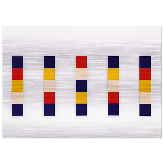 Red Yellow Blue White - Ellsworth Kelly Brushed Aluminum Print - 70x100 cm / 28x40 inches | Ellsworth Kelly Aluminum Print | Ellsworth Kelly Prints