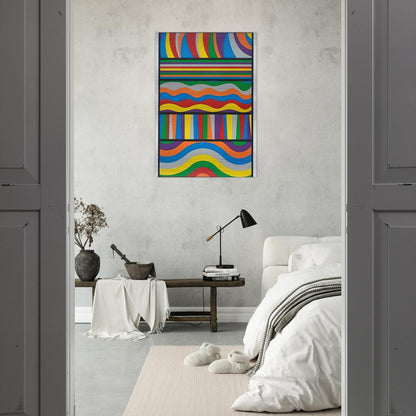 Linear Composition - Sol LeWitt Brushed Aluminum Print - 70x100 cm / 28x40 inches | Sol LeWitt Aluminum Print | Sol LeWitt Prints