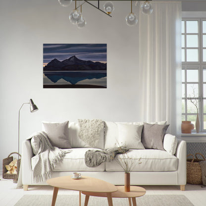 Mirrored Mountain, South Greenland - Rockwell Kent Brushed Aluminum Print - 70x100 cm / 28x40 inches | Rockwell Kent Aluminum Print | Rockwell Kent Prints