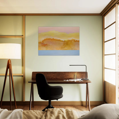 Turquoise Prairie - 1979 - Ronnie Landfield Brushed Aluminum Print - 70x100 cm / 28x40 inches | Ronnie Landfield Aluminum Print | Ronnie Landfield Prints