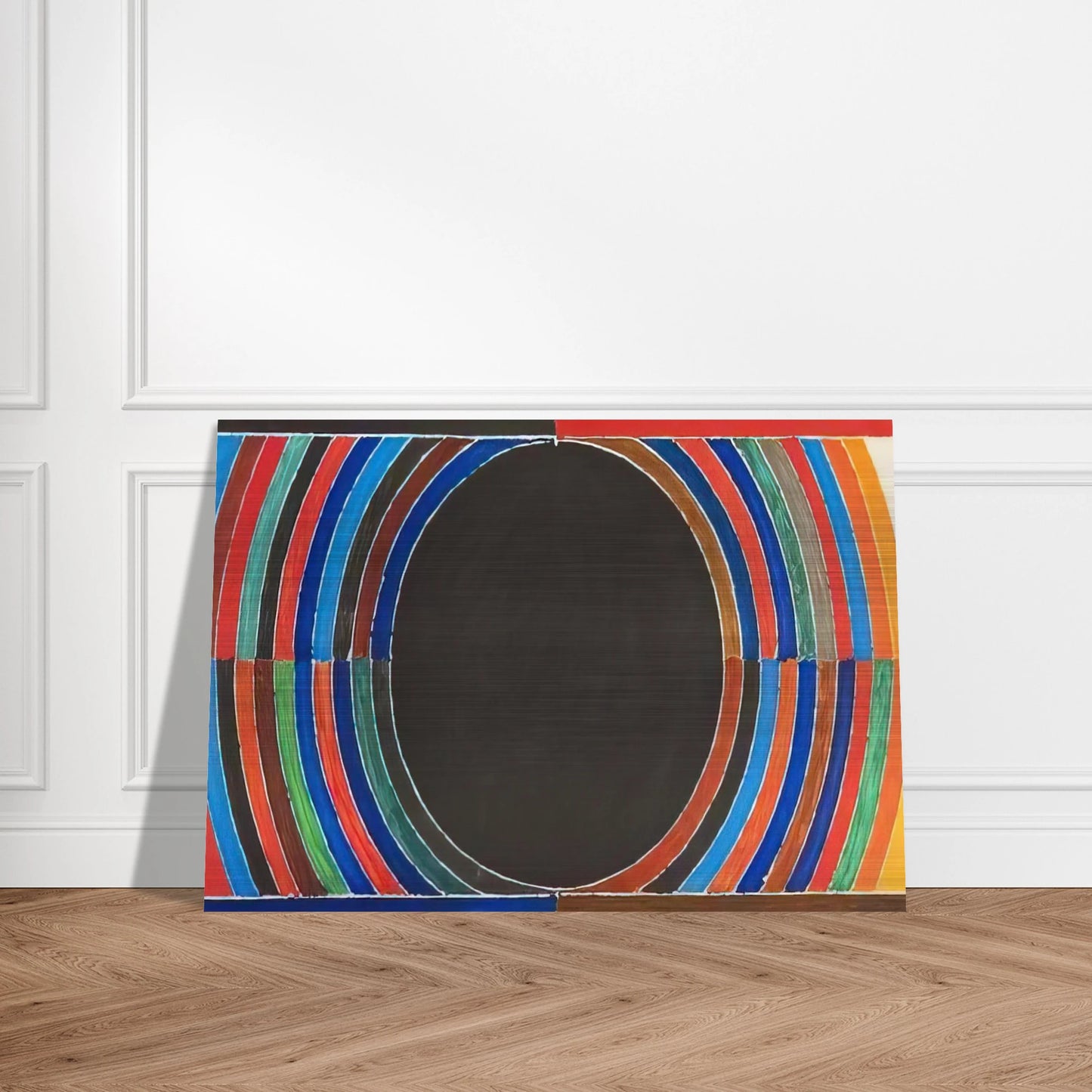 Composition V - Abstract Art - S. H. Raza Brushed Aluminum Print - 70x100 cm / 28x40 inches | S. H. Raza Aluminum Print | S. H. Raza Prints