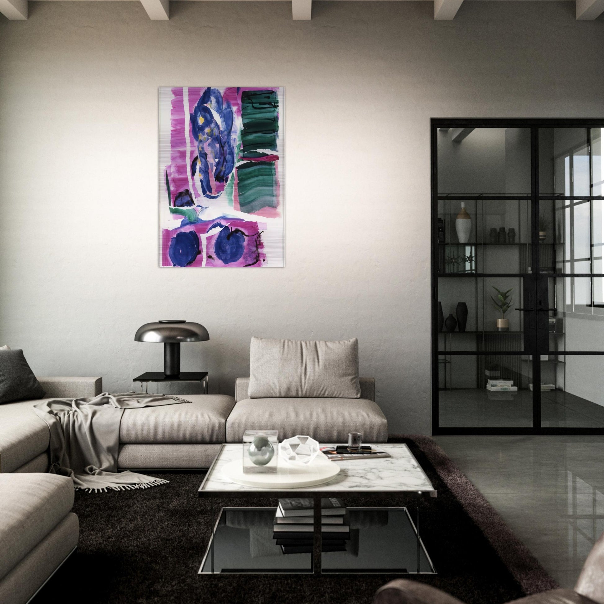 VARIATIONS I ON CLARKS COVE 1962 - Grace Hartigan Brushed Aluminum Print - 70x100 cm / 28x40 inches | Grace Hartigan Aluminum Print | Grace Hartigan Prints