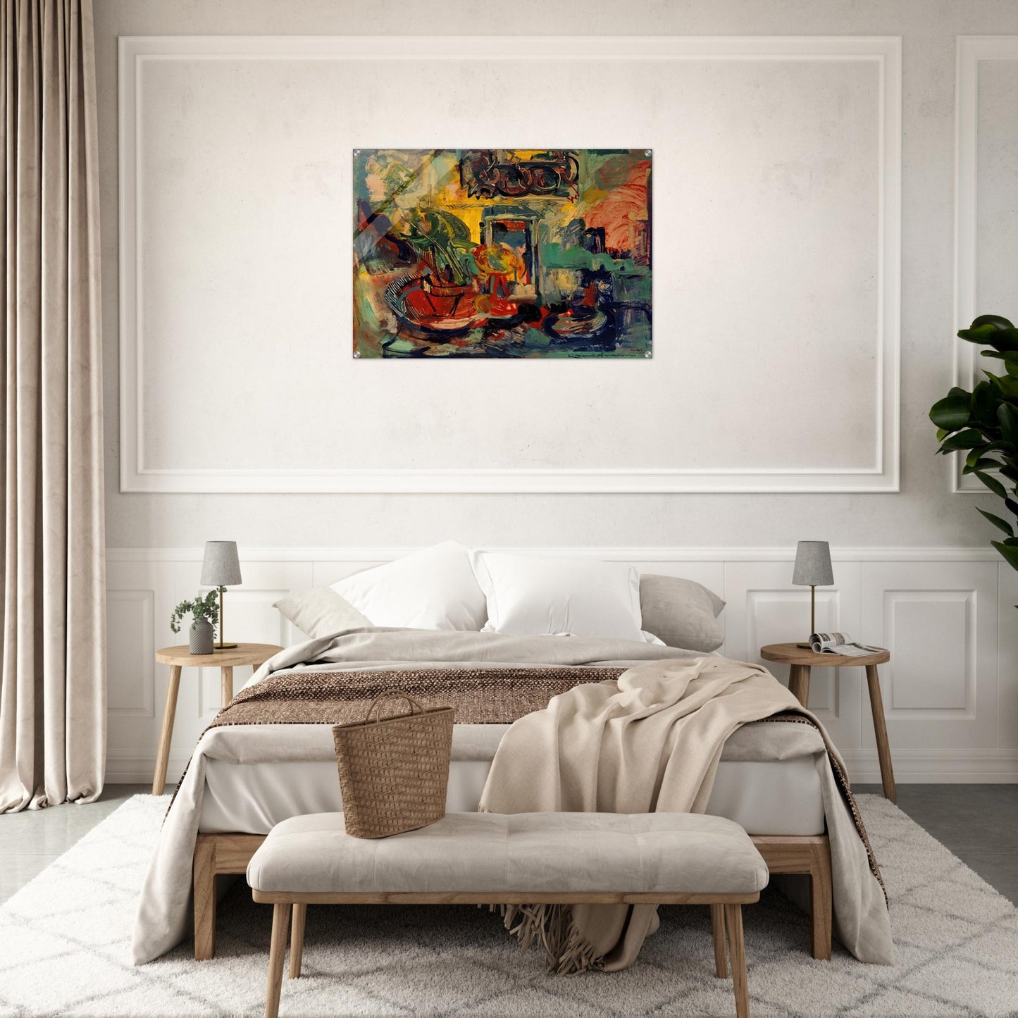 Still Life Interior - Hans Hofmann Acrylic Print - 70x100 cm / 28x40″ inches | Hans Hofmann Wall Art | Hans Hofmann Prints