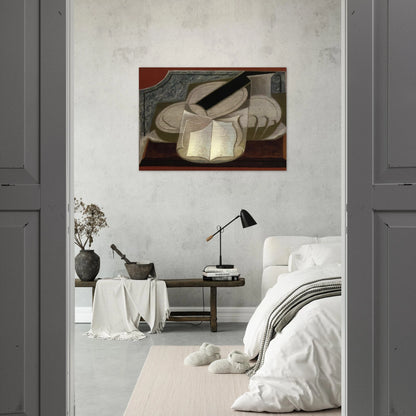 BOOK AND GUITAR 1925 - Juan Gris Brushed Aluminum Print - 70x100 cm / 28x40 inches | Juan Gris Aluminum Print | Juan Gris Prints